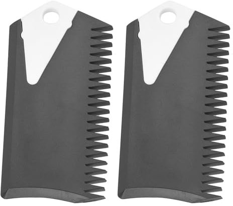 Surfbrettwachs, Surfwachs-Wachsschaber PVC Schwarz mit 2 Stück für Surfbrett-Skaeboard