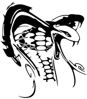 JIFENLI Autoaufkleber 15,3 cm * 17,3 CM Cobra Mode Kreative Auto Aufkleber Auto Tür Dekor Vinyl Aufkleber Schwarz/Silber