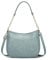 Leisofter Chic Schultertasche Damen, Chic Leder umhängetasche Shopper Hobo Taschen Geldbörse set Gross Handtasche mit Abnehmbar Schulterriemen 2pcs, Blu