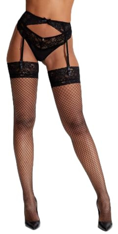 Ann Summers - Fashion Stocking & Suspender Set - Hold Up Stockings for Women - Matching Suspender Belt - Pull On Fastening