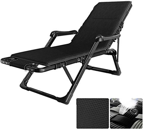 Klappbarer Liegestuhl, Bett, Garten, Sonnenliege, Liege, verstellbar, 180 Grad, Handakupressurroller, Fuß, drinnen und draußen, Büro, Freizeit (Farbe: Blau)