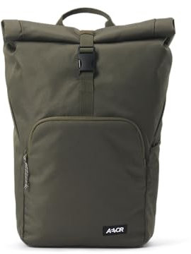 AEVOR Rolltop Medium, Rucksack für Damen und Herren, Handgepäck, 26-30L Volumen, 16 Laptopfach, Frontfach, ergonomisch gepolstert, leicht, Alltag, Beruf, Schule, Tagesrucksack, Olive