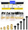 Mardatt 230Pcs M2 Brass Threaded Inserts with Hex Socket Head Cap Screws Kit, Brass Heat Set Insert Metric Knurled Nuts & Machine Screws for Plastic 3D Printing Components
