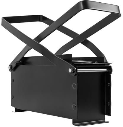 miihgnos Brikettpresse für Holzspäne, Papierpresse Papierbrikettpresse Tragbarkeit, Manuell Brikettpresse Altpapierpresse für Handhabung Altpapier Schwarz 33 x 15 x 13 cm