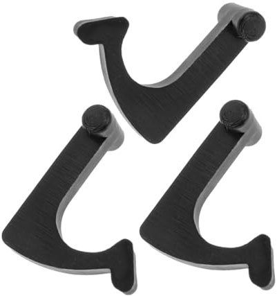 3 Stück Plattenspielerschnalle aus Eisen in Schwarz | Vinylarmadapter, Sichere Fixierung mit Passender Montage, Robust Gefertigt für Präzisen Sitz