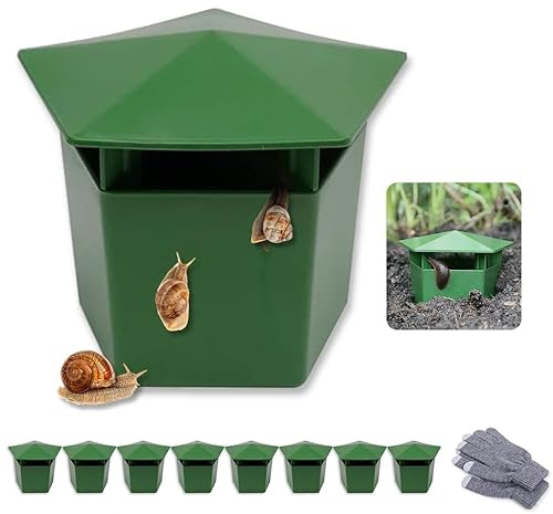 Schneckenfalle,8er-Set Schneckenfallen für den Garten,Nacktschnecken Falle,Wiederverwendbare Plastik-Bierschneckenfallen,Freundlicher Schneckenfänger