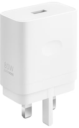 OPPO SUPERVOOC 80W Fast Charger, USB-A Port, GaN Power Adapter | Original, Compatible with OPPO/Android/IOS, PD Device Charging, Wide Voltage (100V-240V), 10-Fold Protection, Without Cable