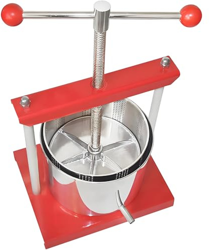 forplubossmmp Tinkturpresse Und Obstpresse Aus Edelstahl, 6 L (1,6 Gallonen), Manueller Entsafter Mit Fässern Für Die Zubereitung Von Apfelwein, Wein Und Tinkturen Zu Hause Tinkturpresse