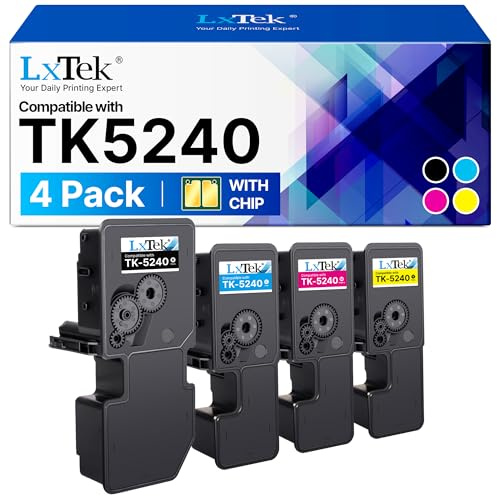 TK5240 TK-5240K Toner Kompatibel für Kyocera TK5240 TK-5240 ECOSYS M5526CDW | für Kyocera Ecosys M5526CDW für Ecosys M5526CDN Toner P5026CDW P5026CDN Laserdrucker (4er-Pack)