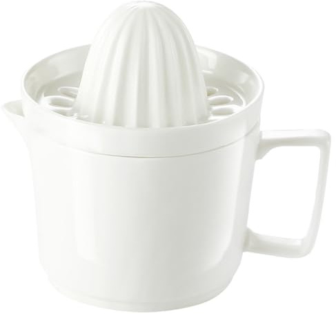 HOMSFOU Spremiagrumi Manuale Separazione Rapida della Polpa in Ceramica per Limoni e Agrumi Bianco Design Compatto per Bar e Cucina