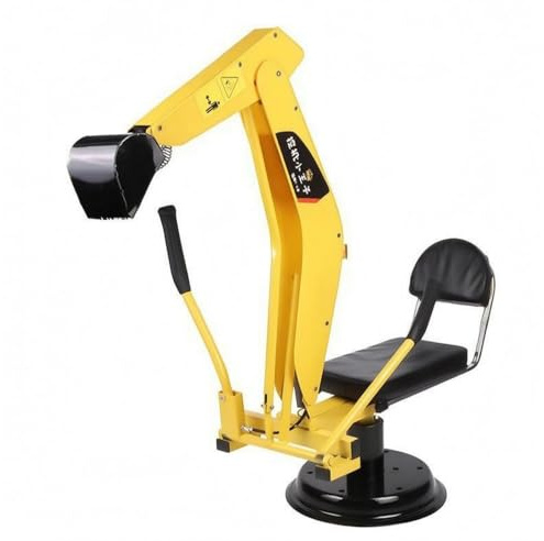 Zxpjkyu Children Sand Excavator Pedal Driven Digger Toy Metal Frame Construction Rotating Arm Seat Bucket Suitable for Sandbox Outdoor Fun
