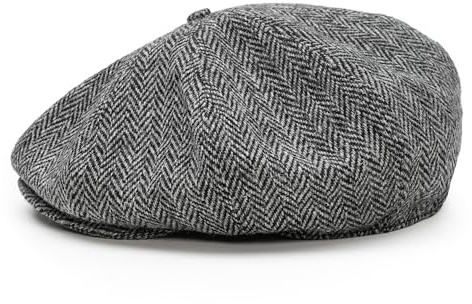 Sterkowski Peaky | 100% Harris Tweed Schiebermütze für Herren und Damen | Warm Komfortabel Newsboy Cap