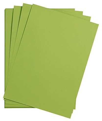 Clairefontaine 975352C Packung mit 25 Bastelkartons Maya, 185g, DIN A3, 29,7 x 42 cm, 1 Pack, moosgrün