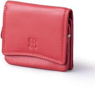 Lakeland Leather Ladies Small Leather Flapover Purse in Red