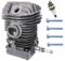 Hippotech Motore Cilindro Pistone Motore Motore Albero Motore per Motosega Stihl 023 025 MS230 MS250