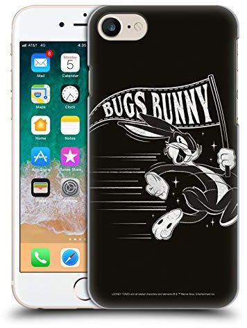 Head Case Designs Offizielle Looney Tunes Black and White Bugs Bunny Harte Rueckseiten Handyhülle Hülle Huelle kompatibel mit Apple iPhone 7/8 / SE 2020 & 2022