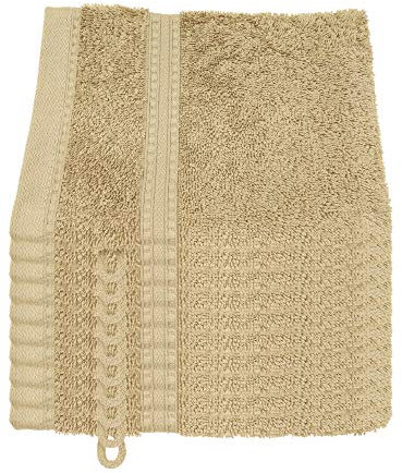 Julie Julsen® Bio Waschhandschuh-Set, 10 Waschhandschuhe in 32 Farben erhältlich weich und saugstark Sand 15x21 cm