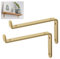 Lot de 2 Équerre d'étagère à Angle Droit Robustes en Forme de L,Équerre d'étagère,Support Mural,Console Murale,avec Vis,pour Équerre Flottantes à Monter Soi-même,D'or(15cm)