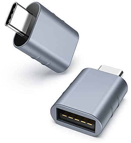 Syntech USB-C-auf-USB-Adapter, 2 USB-C-Stecker-auf-USB-3-Buchsen-Adapter, kompatibel mit iPhone 16 Pro Max iMac iPad Pro 2021, MacBook Air Pro 2020 und Anderen Typ-C-/Thunderbolt-3-Geräten, Blau