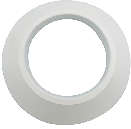 TYGERIX Rosetón para pared blanco de goma EPDM para tubos de 120 mm y 125 mm | Roseta flexible para cubrir tubos de calderas y estufas | Resistente al calor | Material certificado