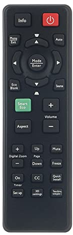 VINABTY RC02 Projector Remote Control Compatible with BENQ Projector MX505 MX518 MH530 MH630 MH680 MW526E MW526H MW529 MW529E MW571 MW621ST MW665 MW821ST MS504 MS504A MS506 TX538 MW535 TW526E TH682ST