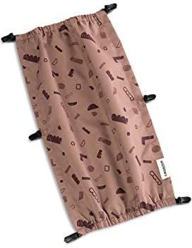 Croozer Unisex – Erwachsene Sonnenschutz Single Red Patterned Parasol, Blu, Einheitsgröße für alle