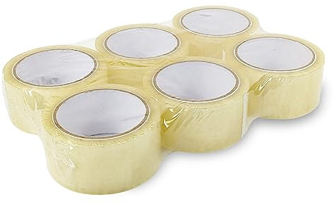 versando 6x Packband transparent 66m Klebeband zum Verpacken von Paketen + Kartons - starke Klebekraft 6 Rollen