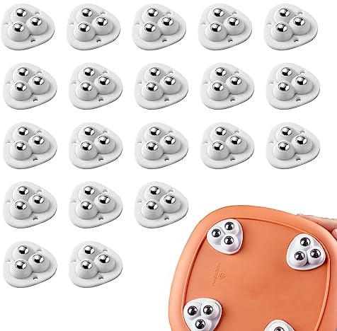 20 Stück 360 Grad Kugelrollen, Kugelrollen für Möbel Selbstklebend, Mini Möbelkugelrollen, Möbelkugelrollen Selbstklebende Rollen Räder Für Klein Möbel