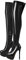 blingqueen Damen Plateau Stiefel Stretch Overknee Boots Stiletto Lack Schwarz 43 EU