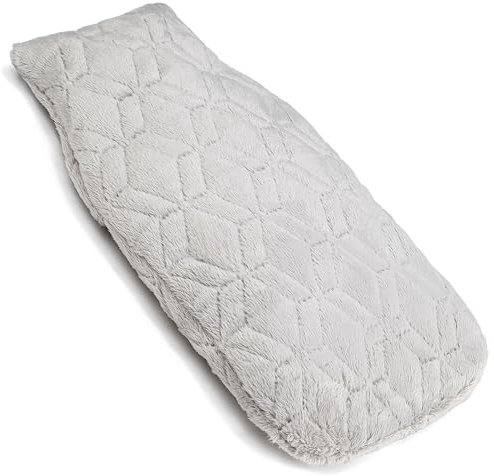 Hot Cold Water-Bottle with Soft Fleece Cover Water-Bag 2 Litre Quilted Grey [092]