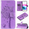 Hancda Case for iPhone SE 2022 / iPhone SE 2020 / iPhone 8 / iPhone 7 Leather Case Wallet Flip Cover with Card Holder Slots Design Pattern Magnetic Stand Strap Shockproof Phone Case Cover,Purple