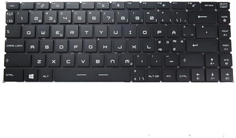 Laptop Per-Key RGB Backlit Keyboard For MSI NSK-FDBBN 9Z.NEVBN.B1N S1N3EDN272D10 Nordic NE Black Without Frame New