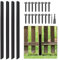 Pack of 4 Timber Fence Post Repair Stakes - Heavy Duty Fence Post Anchor with Ground Spike for Repairing Tilted or Broken Wooden Posts, Durable Garden Fencing Solution
