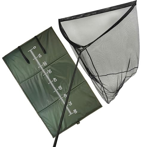 FishXpro Carp Landings Set - Filet à carpes avec tapis de ramassage - Épuisette à carpe