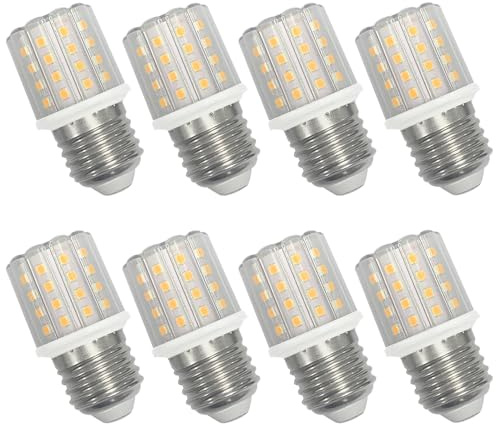 YELANGU E27 LED Corn Bulbs 5W 3000K Warm White, 8 Pack