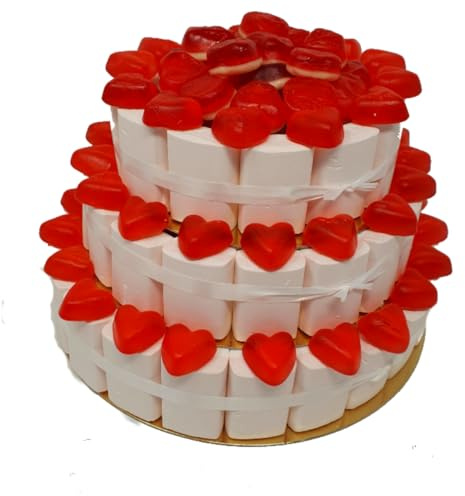 Fruchtgummi Große Hochzeitstorte 3 stöckig tolle Geschenkidee 2000g