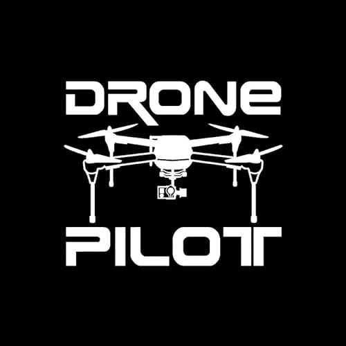 JIFENLI Autoaufkleber 15,5 CM * 13,3 CM  DROHNE PILOT  Auto Aufkleber Vinyl Aufkleber UAV Drohne Schwarz/Silber