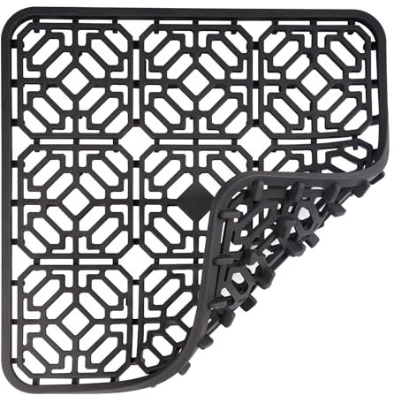 MOLEDINO Tappetino per Lavello Cucina 30x30 cm,Silicone Tappetino per Lavello,Proteggi Lavandino Cucina Adatto ai Piani di Lavoro della Cucina,Resistente al Calore e Antiscivolo (Grigio Scuro)