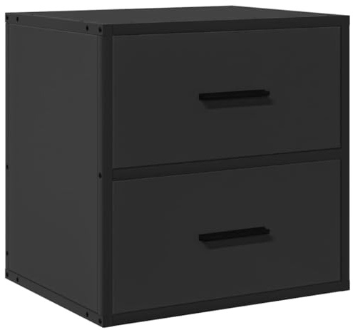 vidaXL Wand-Nachttisch Schwarz 40x31x39,5 cm