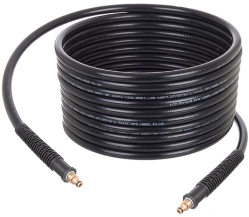 TECHKAR 5m Tuyau Haute Pression 200 Bar Compatible avec Les nettoyeurs Haute Pression Stanley SXPW Bosch Makita Black Decker