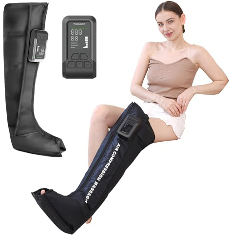 BeSokar Mono Botte de Récupération Sans Fil, Compression Musculaire & Circulation Sanguine, Thérapie par Pression. Jambes 49-60cm. ATTENTION : Une Seule Botte (Pas une Paire)