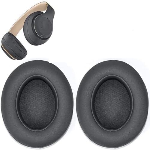 Beats Studio 2/3 Replacement Ear Pads, Memory Foam Cushions, Black (Titanium Grey)