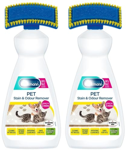 Dr Beckmen Pet Stain & Odour Remover 650ml X2– Powerful Enzyme Cleaner for Carpets, Upholstery & Fabrics, Eliminates Pet Urine, Vomit & Foul Smells, Deep Cleaning Formula for Homes with Pets