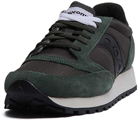Saucony Mens Jazz Original Vintage Sneaker, Drk Grn Blk, 11 UK