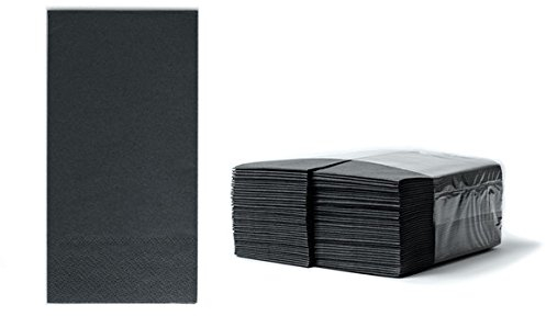 Zelltuchservietten Tissue 33x33 cm, 2-lagig, 1/8 Falz schwarz, 1280 Stück je Karton, Servietten intensive Farben, hochwertige Tischdekoration günstig kaufen