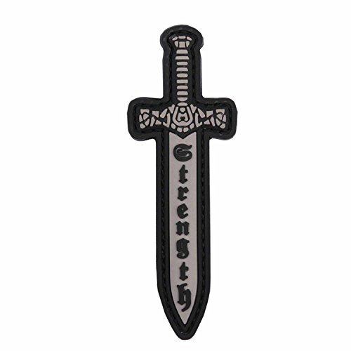 Van Os Emblem 3D Klett-Patch Strength Stärke 10 x 3,3 cm aus PVC mit Flausch-Gegenstück
