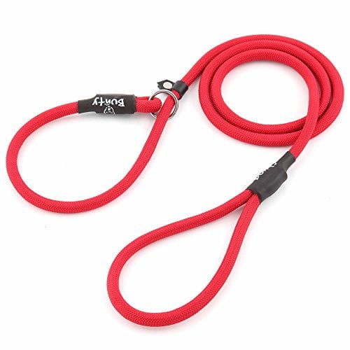 Bunty Rope Slip Lead for Dogs, Extra-Large | Anti Pull Dog Lead, One-Size-Fits-All, Durable Woven Nylon, Ideal for All Dogs - No Pull Training Aid No Collar Needed - XL 120cm Red
