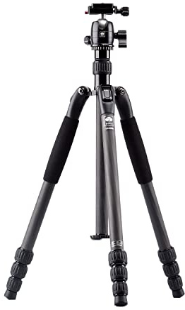 SIRUI T-024SK+B-00K Traveler Light Dreibeinstativ Carbon mit Kugelkopf (Höhe: 140cm, Gewicht: 1kg, Traglast: 5kg)