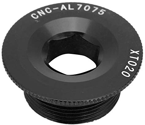 Dilwe Fahrrad Kurbelschraube, Aluminiumlegierung Kurbelarm M20 * 10 Kurbel Schraube Bolzen mit Gewinde BB-Achsenschrauben für 590 596 XT SLX Integriertes Kettenrad (Schwarz)
