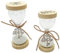 Ingrosso e Risparmio Bomboniera Matrimonio 1 pz Clessidra in Vetro con basi in Legno e Frasi assortite con Ciondolo Albero della Vita (Standard)